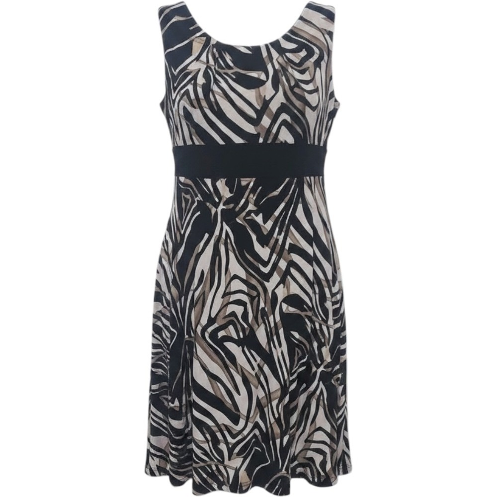 Chelsea Suite 18W Black Animal Print Stretch-Knit Sleeveless Dress‎